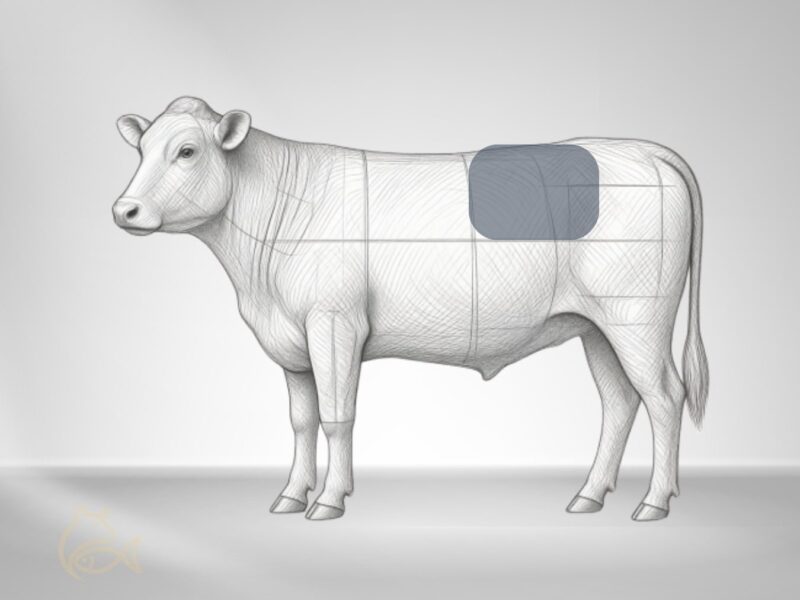 Diagrama de cortes de vacuno: bife angosto